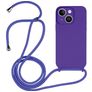 Mobigear Lanyard iPhone 14 Plus Silicone Capa com cordão - Roxo