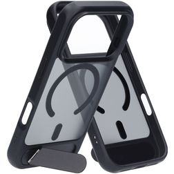 Mobiparts Hardcover iPhone 18 Pro MagSafe Plástico rígido Capa traseira com suporte - Satin Black