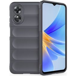 Mobigear Bumpy OPPO A17 TPU flexível Capa traseira - Grafite