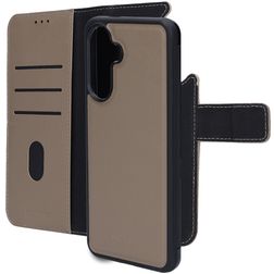 Mobiparts Samsung Galaxy A56 Cover Ægte læder Aftageligt 2-i-1-pungetui med Seddelrum - Taupe