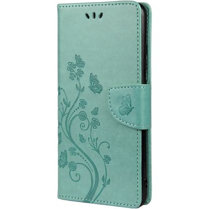 Mobigear Flowers Xiaomi Redmi Note 10 5G Wallet case - Green