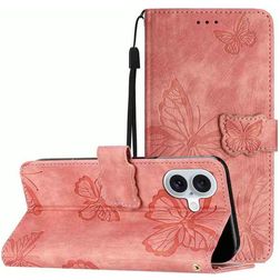 Mobigear Butterfly iPhone 17 Cover a libro portafoglio - Rosa