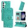 Mobigear Sunflower Samsung Galaxy S24 Cover a libro portafoglio - Verde