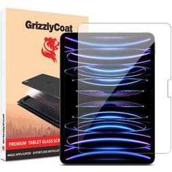 GrizzlyCoat Magic Applicator iPad Pro 11 pulgadas (2025) Cristal templado Protector de pantalla - Compatible con fundas + Marco de instalación