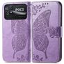 Mobigear Butterfly POCO C40 Cover a libro portafoglio - Viola