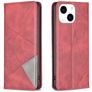 Mobigear Rhombus Slim iPhone 15 Lompakkokotelo - Punainen