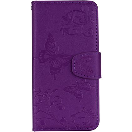 Mobigear Butterfly Xiaomi Mi 8 SE Pungetui med Seddelrum - Lilla