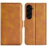 Mobigear Slim Magnet Samsung Galaxy S23 FE Cover a libro portafoglio - Cognac