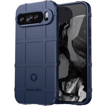 Mobigear Rugged Shield Google Pixel 9 Pro Fleksibel TPU Bagsidecover Stødsikkert - Blå