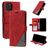 Mobigear Rhombus iPhone 12 Funda tipo libro Cartera - Rojo