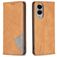 Mobigear Rhombus Slim Samsung Galaxy S25 Edge Capa livro - Conhaque