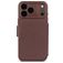 Decoded Detachable Wallet iPhone 17 Pro Max MagSafe Capa Pele genuína Capa livro 2 em 1 com capa traseira amovível Carteira - Chocolate Brown