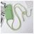 Mobigear Lanyard Card iPhone 15 Pro Silicone Case with lanyard and Card Holder - Green