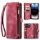 CaseMe 008 iPhone 14 Pro Max Case Detachable 2-in-1 Wallet Case Wallet - Red