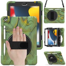 Mobigear SureGrip XGuard iPad 8 (2020) Capa Plástico rígido / Silicone Capa traseira + Suporte para caneta stylus + Alça de ombro + Suporte - Camouflage