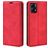 Mobigear Retro Slim Motorola Moto E13 Funda tipo libro Cartera - Rojo
