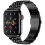 Mobigear Monaco Pasek Stal do Apple Watch Zapięcie motylkowe - 42/41/40/38 mm - Czarny