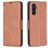 Mobigear Excellent Samsung Galaxy A35 Funda tipo libro Cartera - Marrón