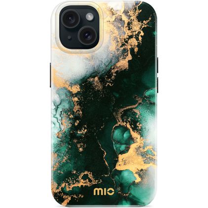 MIO iPhone 15 MagSafe Hårdt Bagsidecover - Green Marble