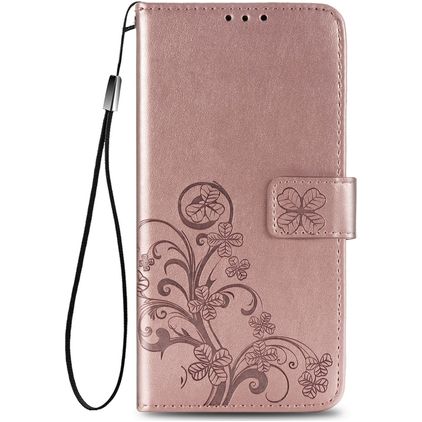 Mobigear Clover Xiaomi Redmi 9A Capa livro Carteira - Rosa dourado