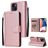 Mobigear Wallet iPhone 14 Plånboksfodral med sedelfack - Roséguld