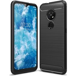 Mobigear Brushed Slim Nokia 6.2 Fleksibel TPU Bagsidecover - Sort