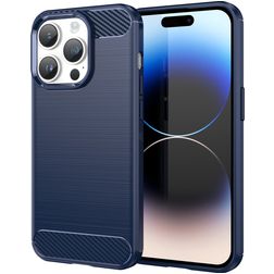 Mobigear Brushed Slim iPhone 15 Pro Max Flexible TPU Back cover - Blue