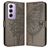 Mobigear Butterfly OPPO Reno 12 Pro Funda tipo libro Cartera - Gris