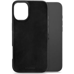Mobilize Premium iPhone 16 Plus MagSafe Ægte læder Bagsidecover - Sort