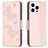 Mobigear Butterfly iPhone 16 Pro Max Lompakkokotelo + Setelitasku - Ruusukulta
