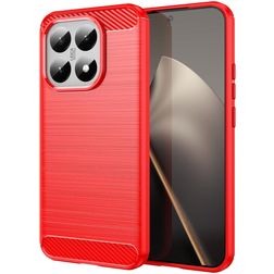 Mobigear Brushed Slim Xiaomi 15T Flexibilní TPU Zadní kryt - Červená