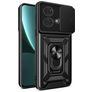 Mobigear Armor Ring Cam Slide Motorola Edge 40 Neo Hard Case Back cover Shockproof with Ring Holder and Camera Slider - Black
