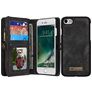 CaseMe 008 iPhone 7 Case Detachable 2-in-1 Wallet Case Wallet - Black
