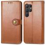 Mobigear Snap Button Samsung Galaxy S25 Plus Funda tipo libro Cartera - Marrón