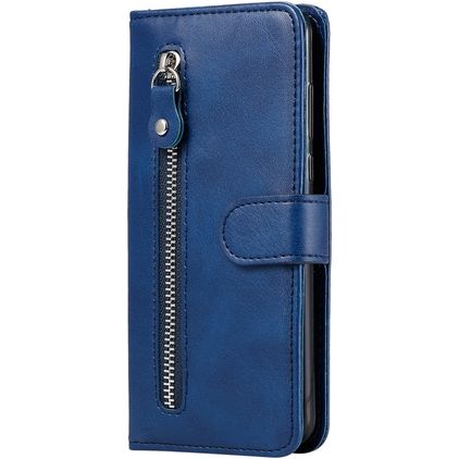 Mobigear Zipper Xiaomi Redmi Note 9 Wallet case - Blue