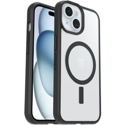 OtterBox React iPhone 16e MagSafe Plástico rígido Capa traseira Antichoque - Transparente / Preto
