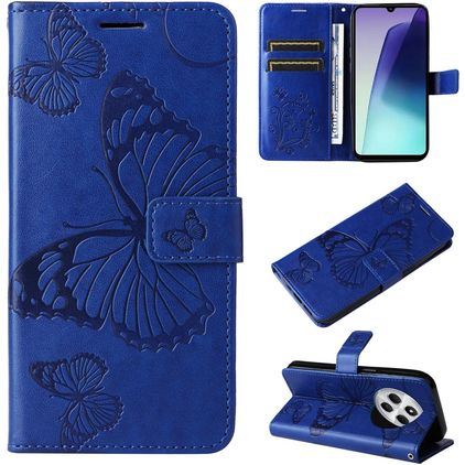 Mobigear Butterfly Xiaomi Redmi 14C Wallet case - Blue