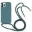 Mobigear Lanyard iPhone 16 Pro Silicone Case with lanyard - Green