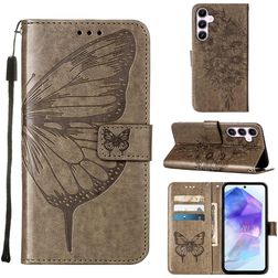 Mobigear Butterfly Samsung Galaxy A55 Wallet case - Grey