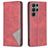 Mobigear Rhombus Slim Samsung Galaxy S24 Ultra Cover a libro - Rosso