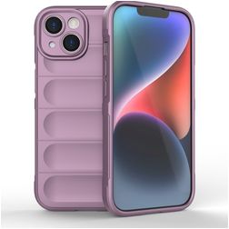 Mobigear Bumpy iPhone 15 TPU flexível Capa traseira - Roxo
