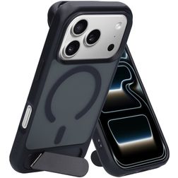 Mobiparts Hardcover iPhone 17 Pro MagSafe Hardcase Back cover con supporto - Satin Black