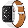 Mobigear Torino Leather Apple Watch Strap Buckle closure - 42/41/40/38 mm - White