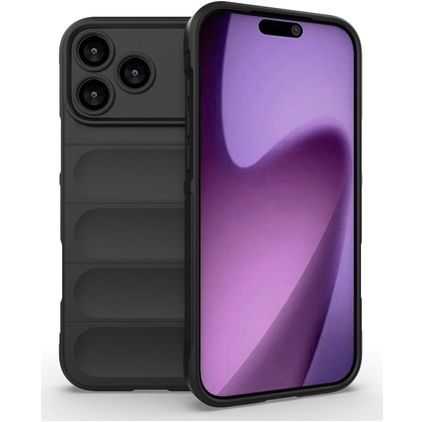 Mobigear Bumpy iPhone 18 Pro Max Flexibilní TPU Zadní kryt - Černá
