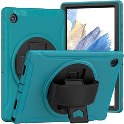Mobigear SureGrip Samsung Galaxy Tab A8 10.5 (2021) Funda Plástico rígido / Silicona Carcasa + Soporte - Azul