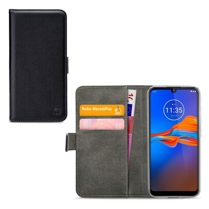 Mobilize Classic Gelly Wallet Motorola Moto E6 Plus Cover a libro portafoglio - Nero