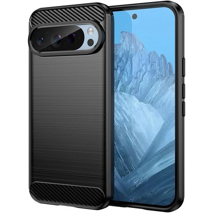 Mobigear Brushed Slim Google Pixel 9 Pro Joustava TPU Suojakuori - Musta