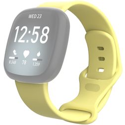 Mobigear Sport Dual Pasek Silikon do Fitbit Sense Zapięcie na bolczyk - Żółty