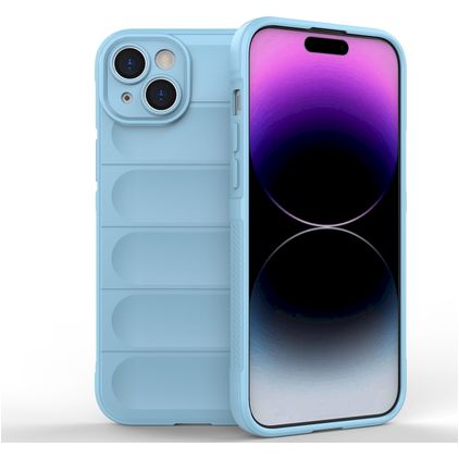 Mobigear Bumpy iPhone 15 Plus Flexibilní TPU Zadní kryt - Modrá