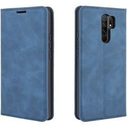 Mobigear Retro Slim Xiaomi Redmi 9 Pungetui med Seddelrum - Mørkeblå